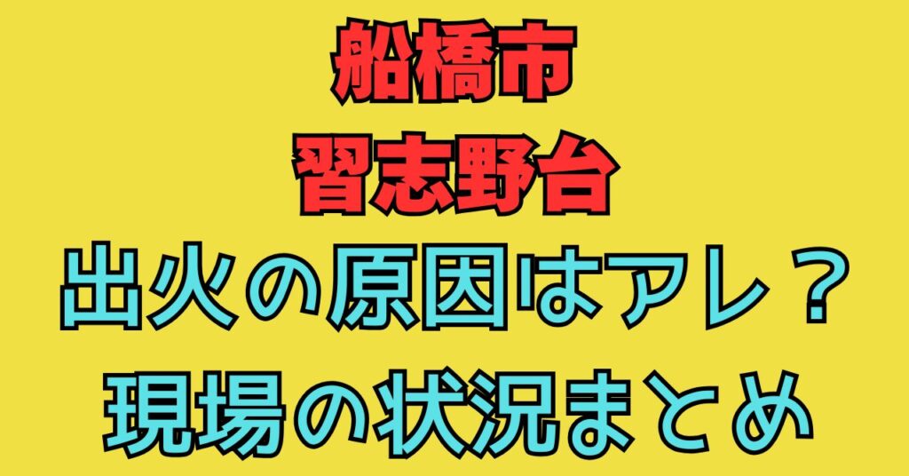 千葉県　船橋市　画像　火災　出火原因　けが人　現場の状況