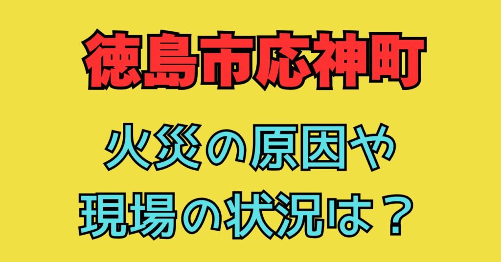 画像　徳島市　応神町　吉成　七丁原　火災　原因　けが人　出火原因　現場の状況