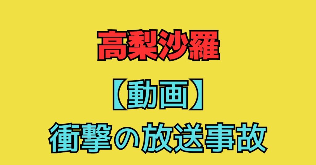 動画　高梨沙羅　放送事故