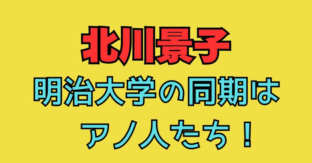 北川景子　明治大学　商学部　同期　高校　偏差値　推薦　山下智久